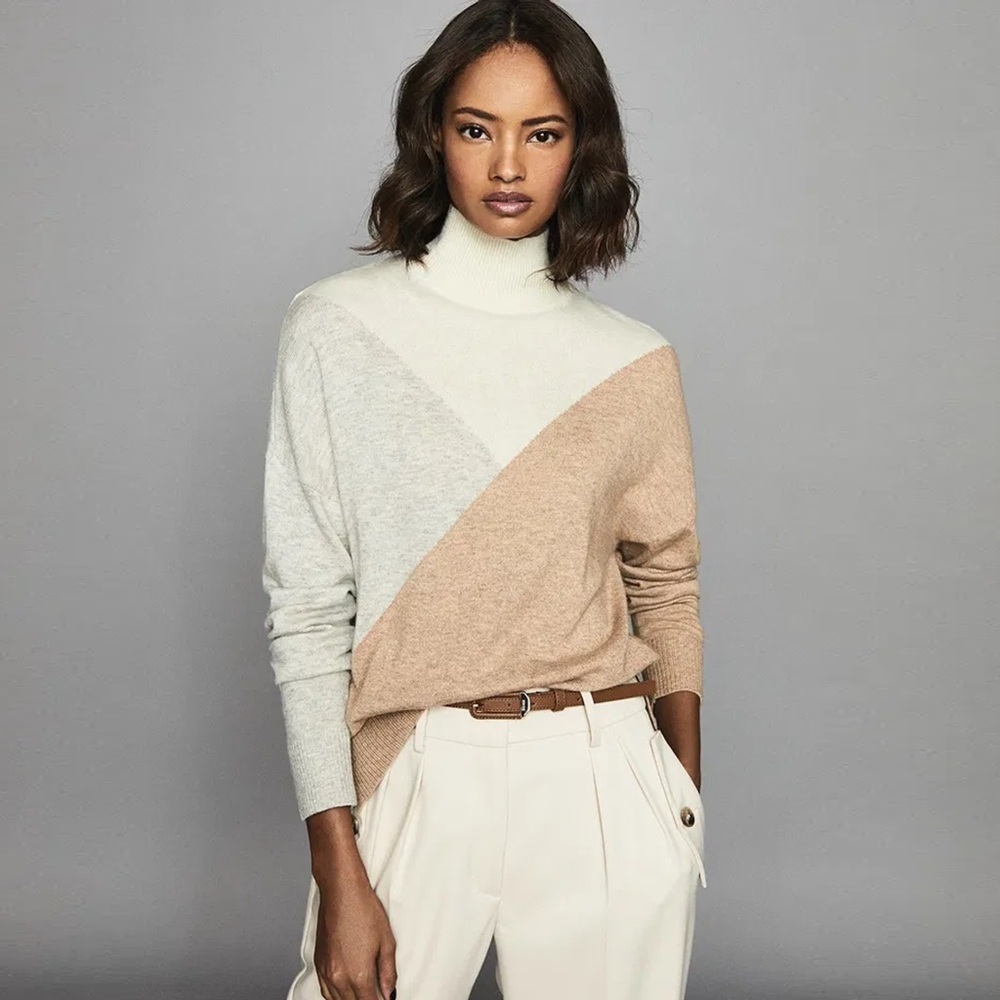 Reiss - Divinity Color Block Knitted Sweater